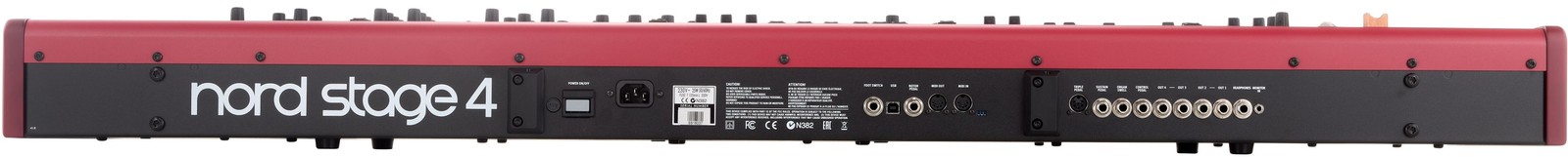 Sockets on the back of Clavia Nord Stage 4 88