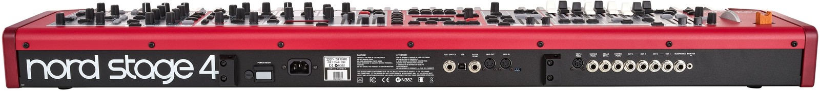 Anschlüsse auf der Rückseite des Clavia Nord Stage 4 73