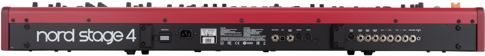 Anschlüsse auf der Rückseite des Clavia Nord Stage 4 73