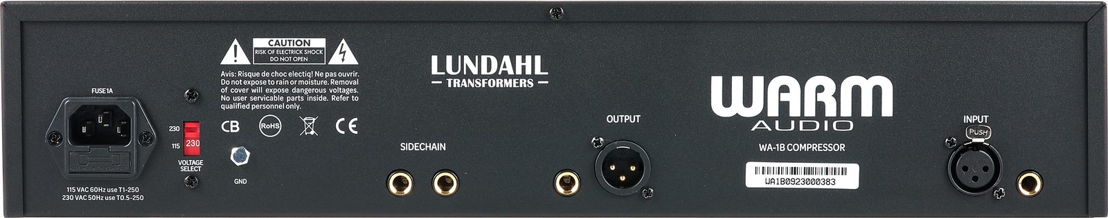 Anschlüsse auf der Rückseite des Warm Audio WA-1B