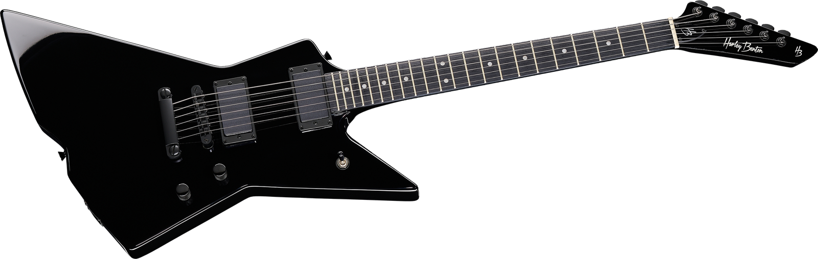 Schwarze Metal E-Gitarre Harley Benton Extreme-84 Progressive Series