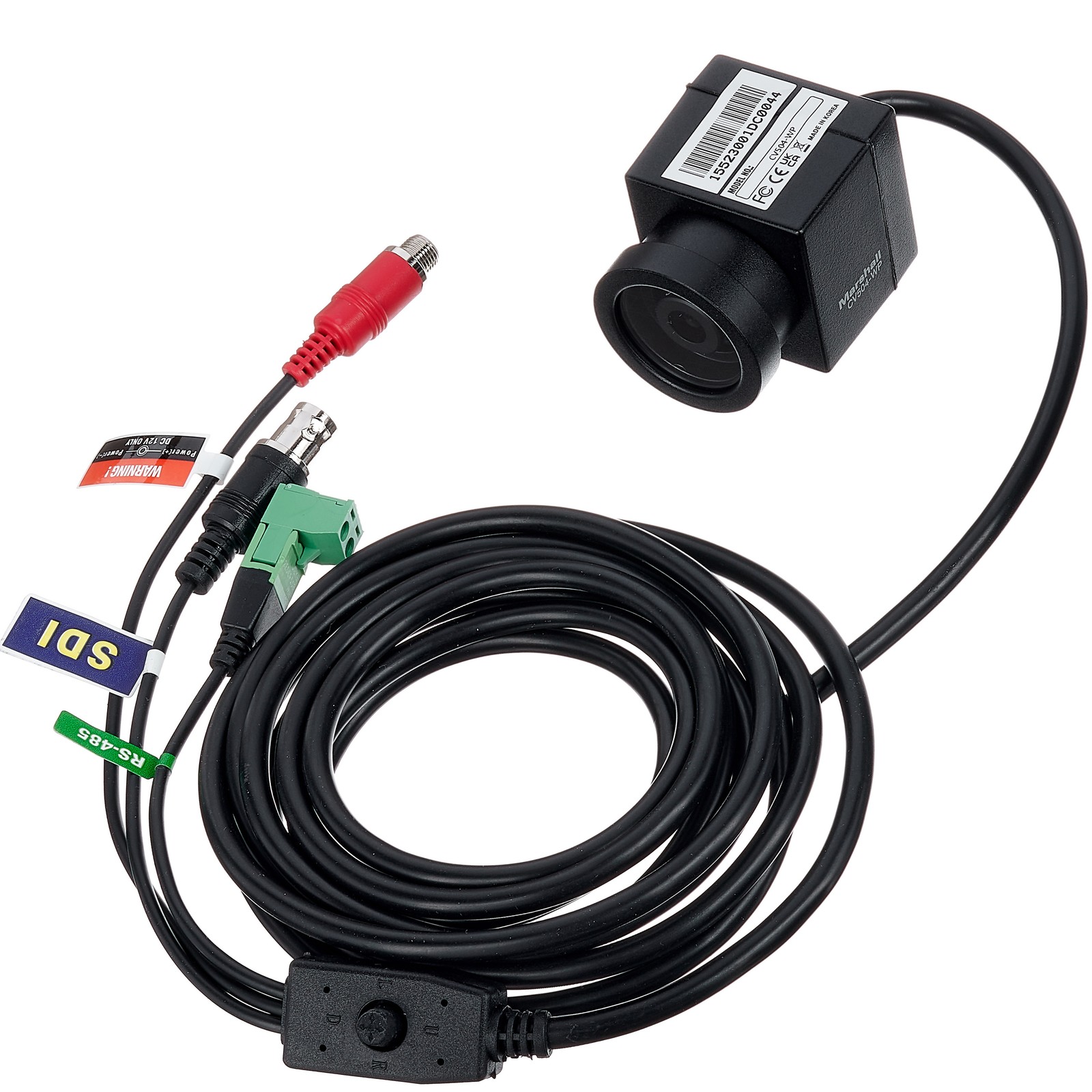 Fest angeschlossene Kabel an der Marshall Electronics CV504-WP Mini Full HD Camera