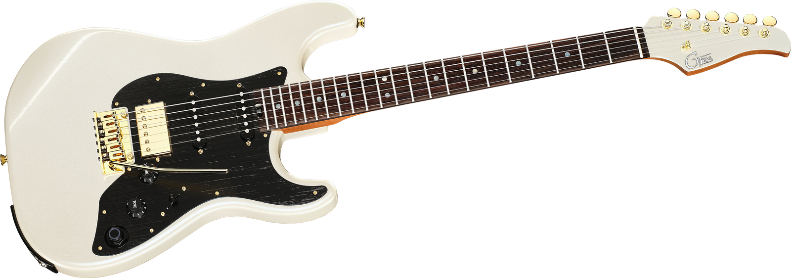 Weiße E-Gitarre Mooer GTRS Guitars Standard 900 W PW