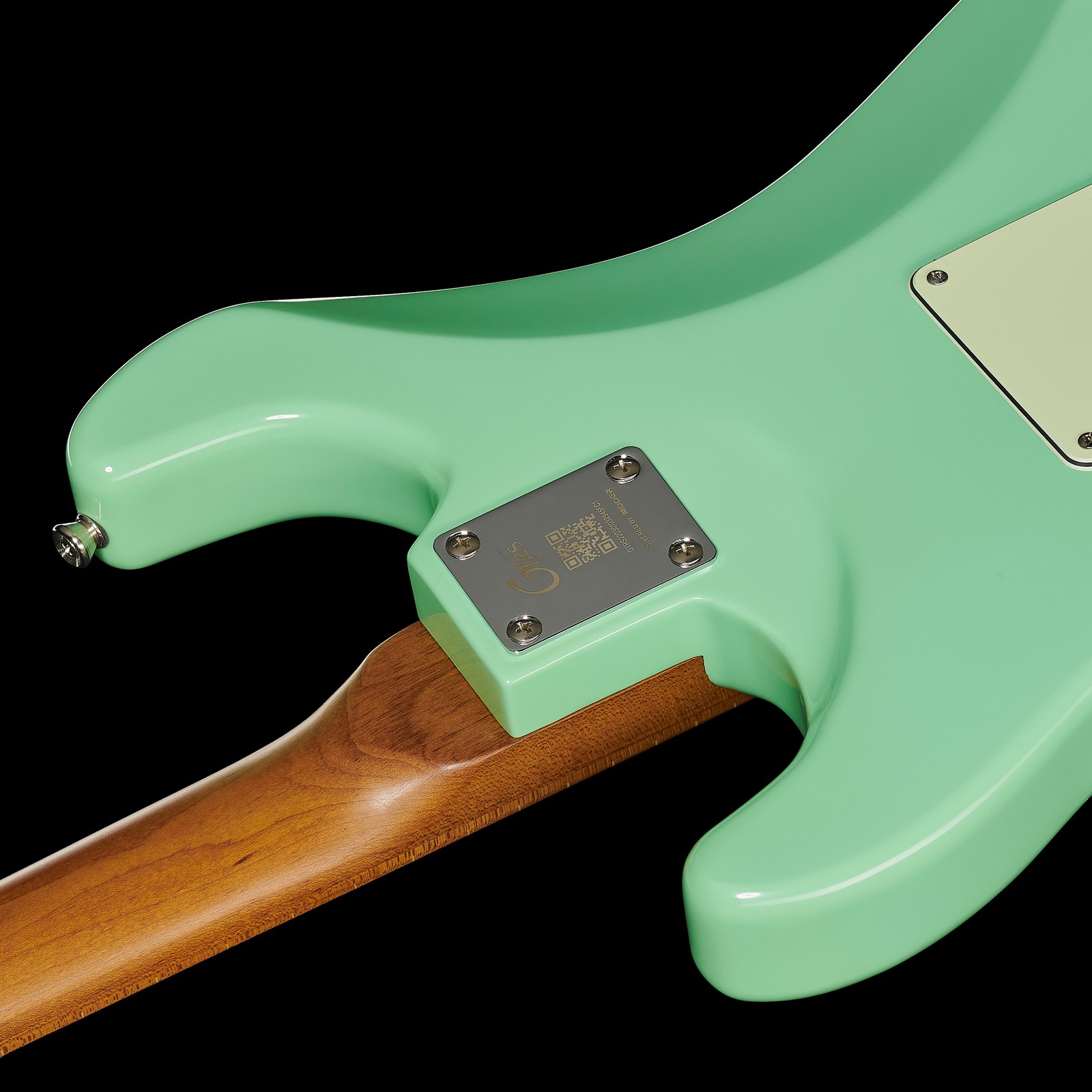 Mooer GTRS Guitars Standard 801 SG, rear view of bolt-on neck