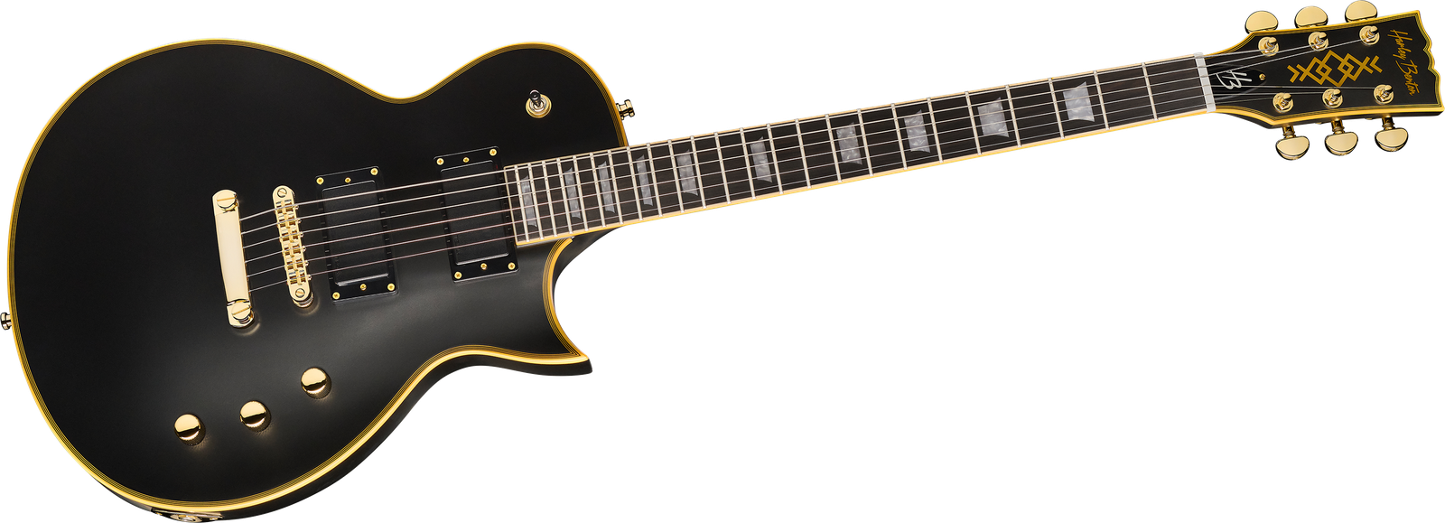 Harley Benton SC-Custom III Active Vintage BK Komplettansicht