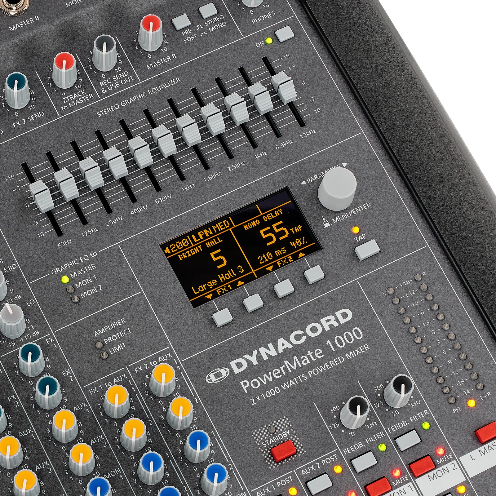 Display am Dynacord Powermate 1000-3 Referenz-Powermixer