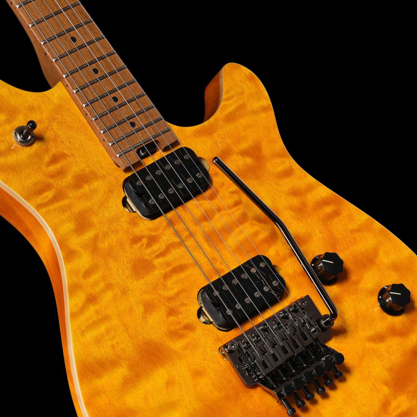 Humbucker in der Decke der Evh Wolfgang WG Std QM TA