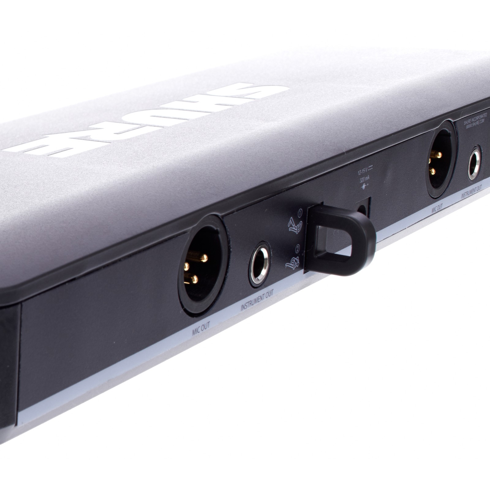 Rückseite des Shure BLX88 T11 Receivers