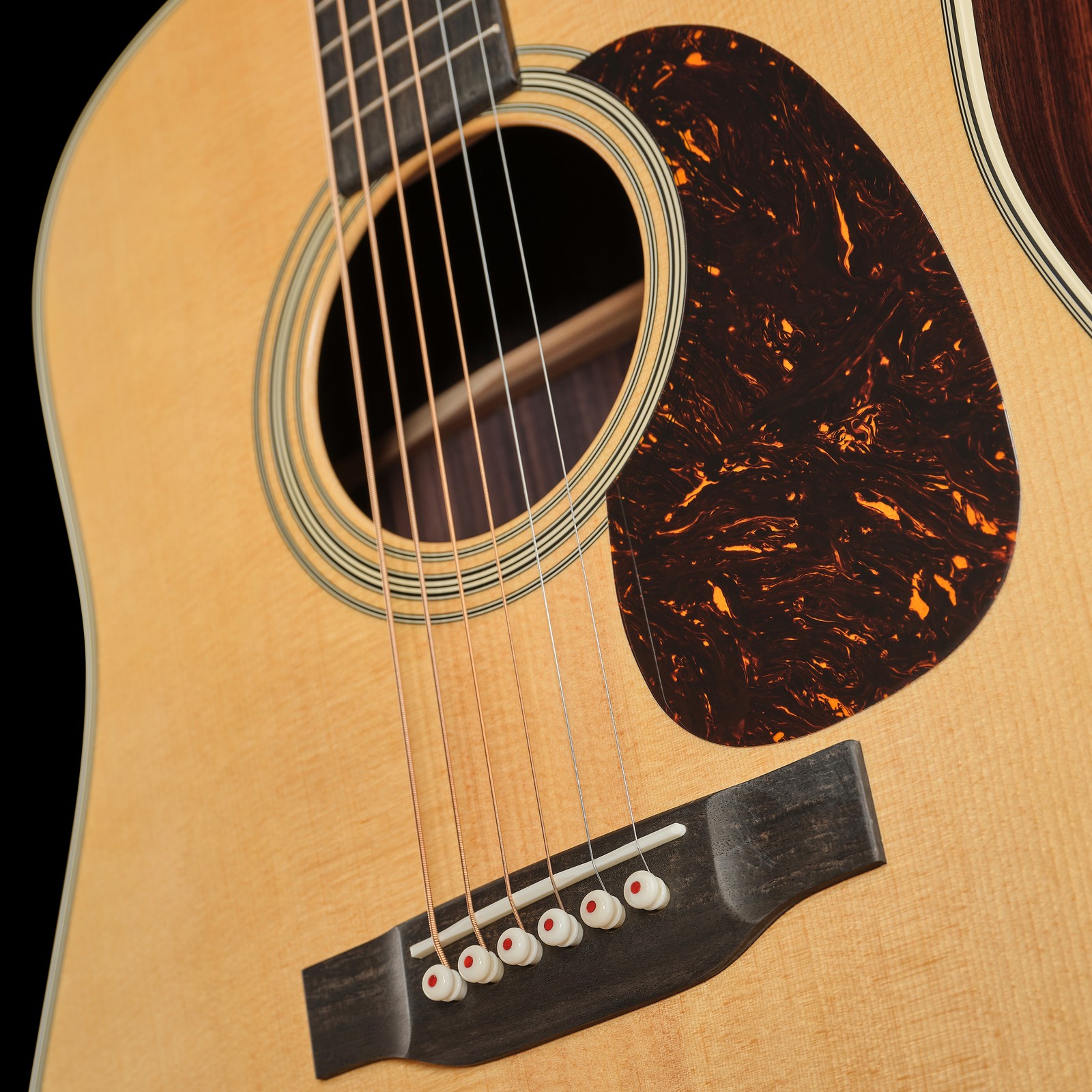 Fichtendecke der Martin Guitar D28 Satin Westerngitarre