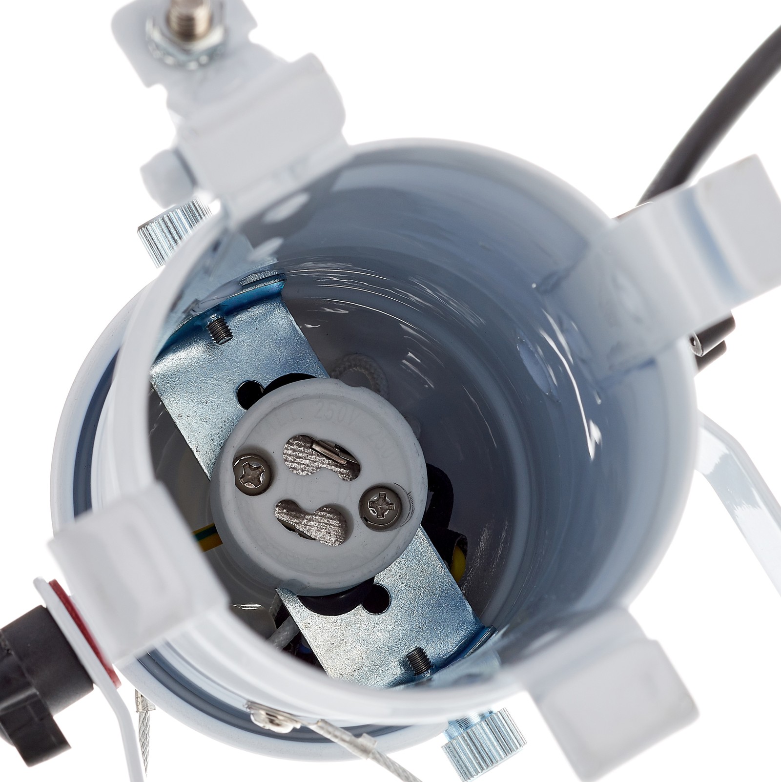 Folienhalterung und Sockel auf der Vorderseite des Stairville PAR 16 GU10 white