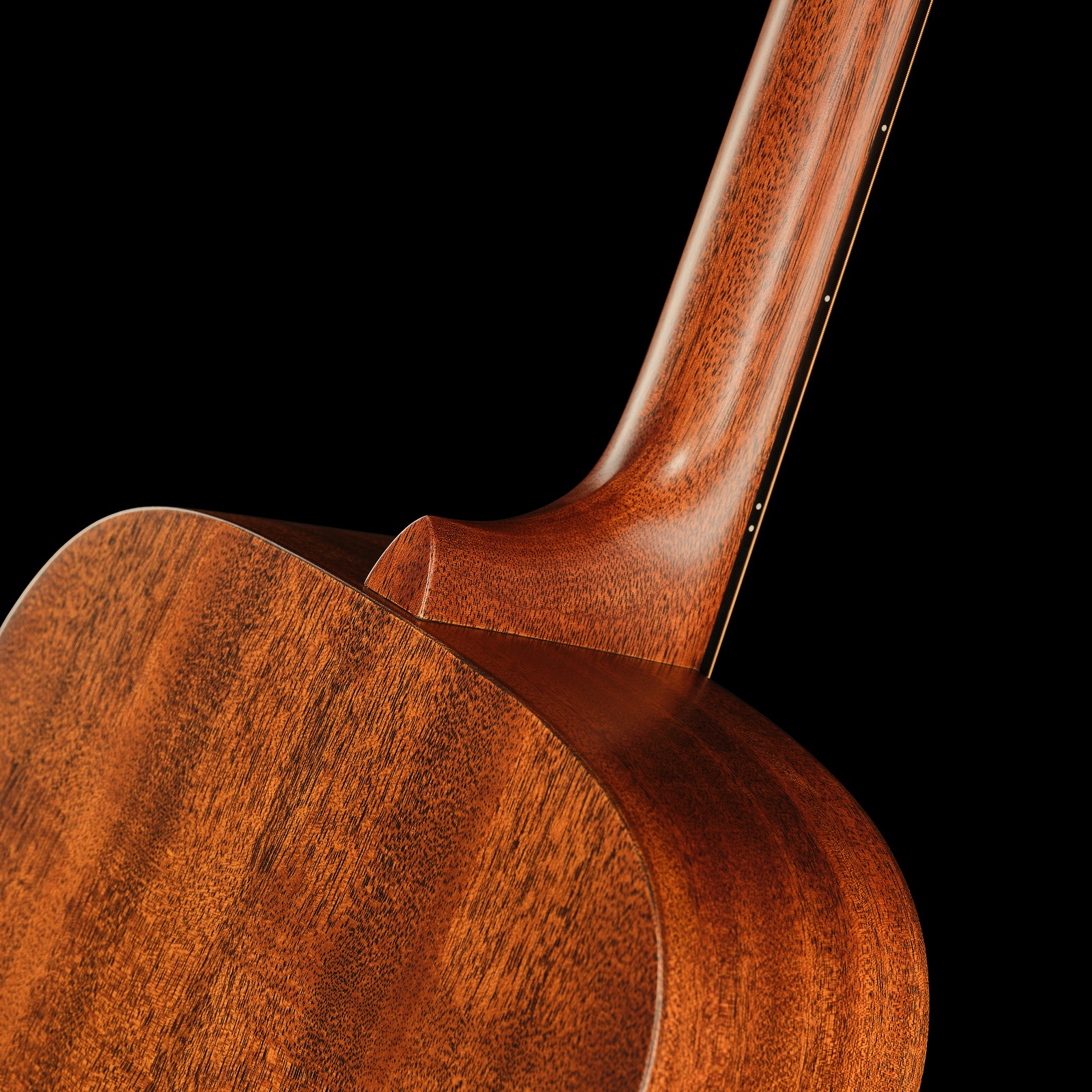 Halsübergang der Martin Guitar D17 Westerngitarre