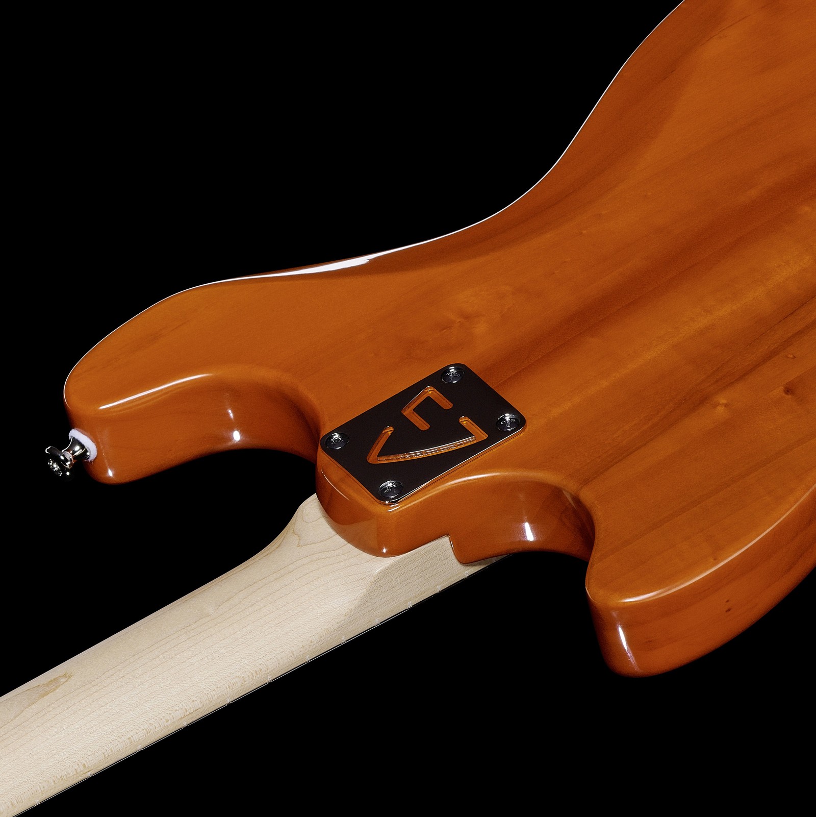 Guild Surfliner Sunset Orange geschraubter Ahornhals von hinten