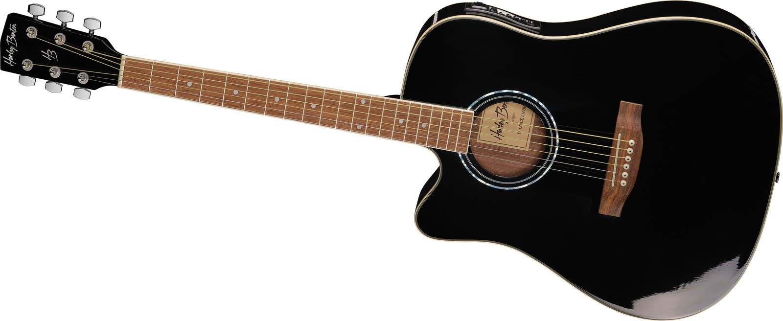 Harley Benton HBD120CEBK Linkshänder Westerngitarre