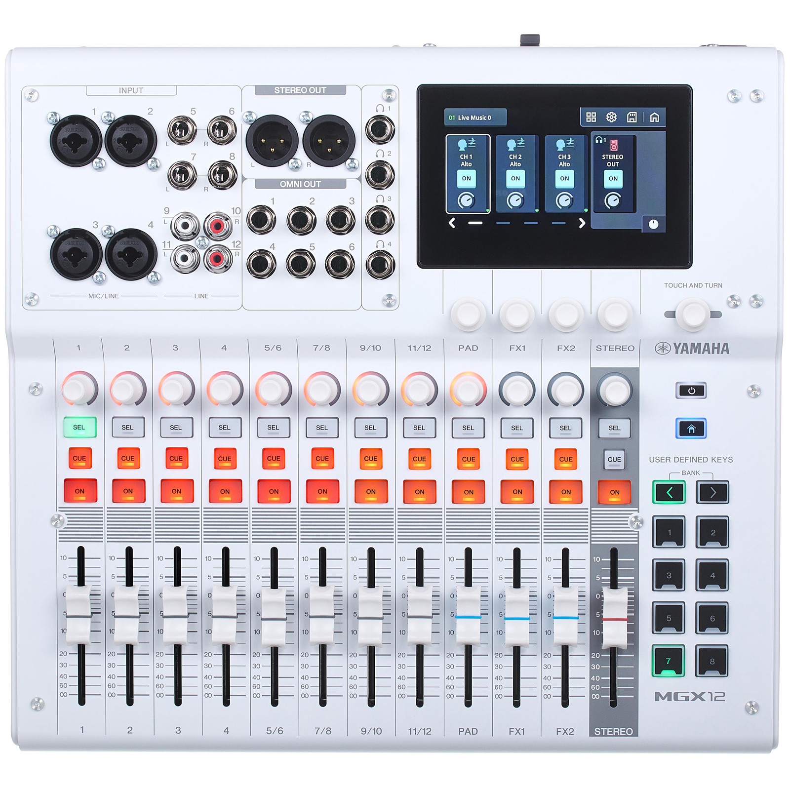 Yamaha MGX12 White, digital mixer
