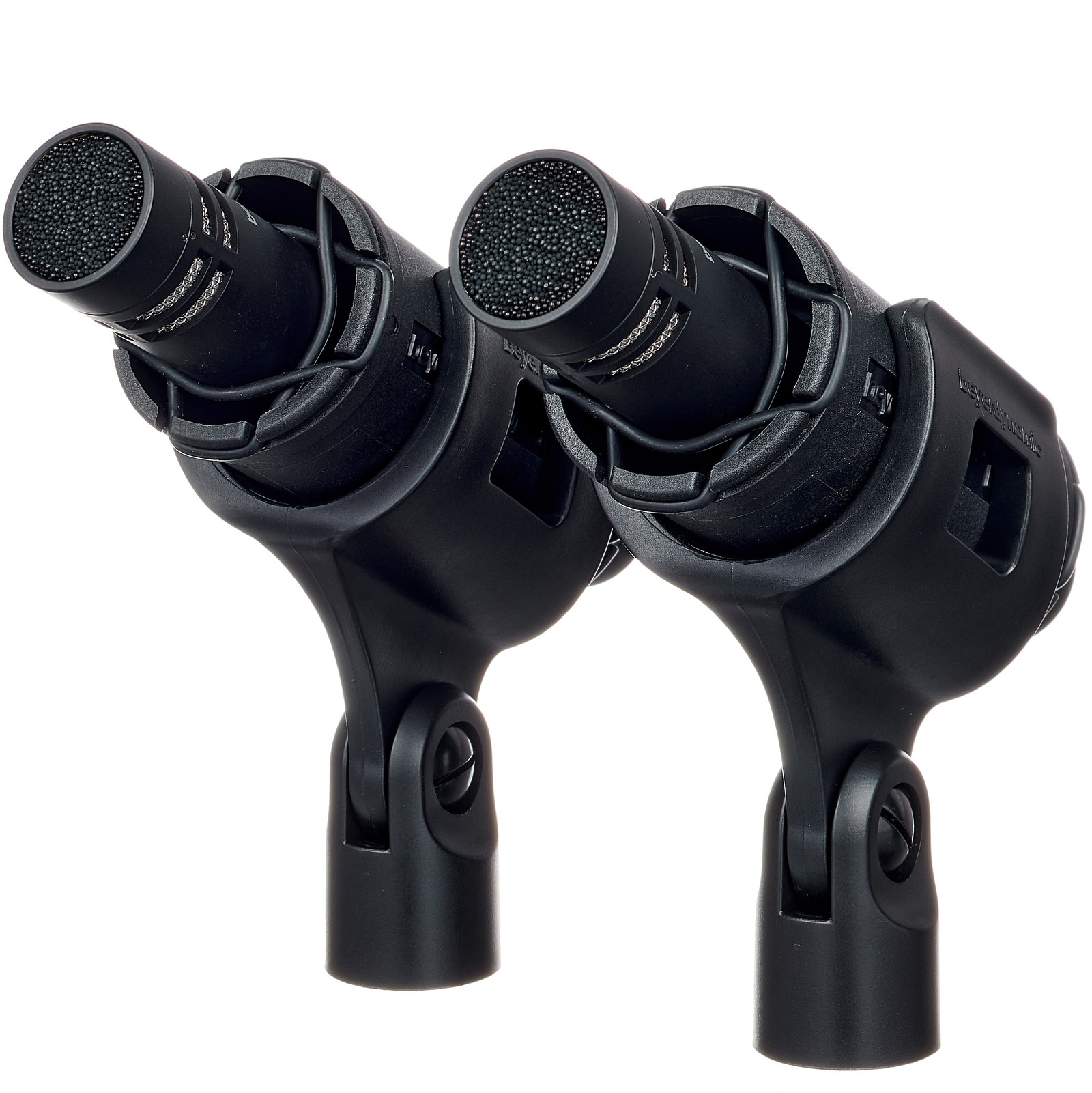 Kondensator Mikrofone beyerdynamic MC 930 in elastischer Mikrofonklemme