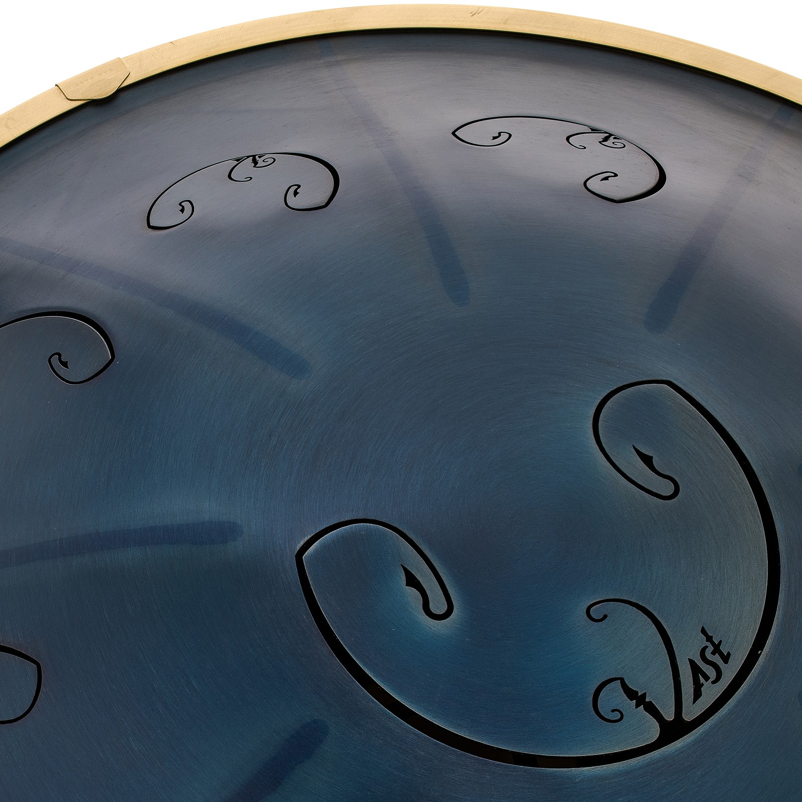 Detailansicht der RAV Labs Vast2 Bb/B Onoleo Zungentrommel in Handpan-Optik