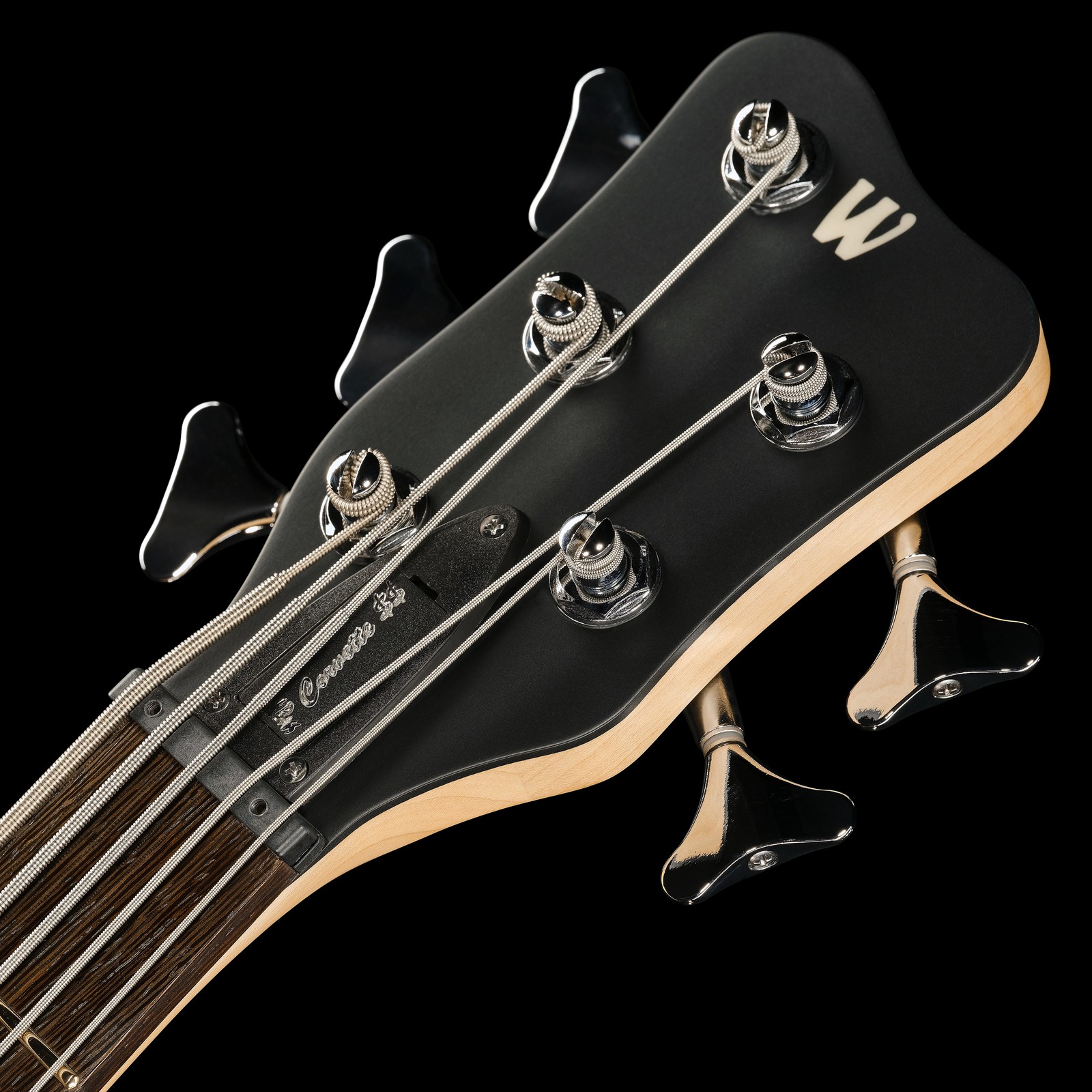 Headstock of the Warwick RB Corvette $$ 5 NB TS 5-String Electric Bass