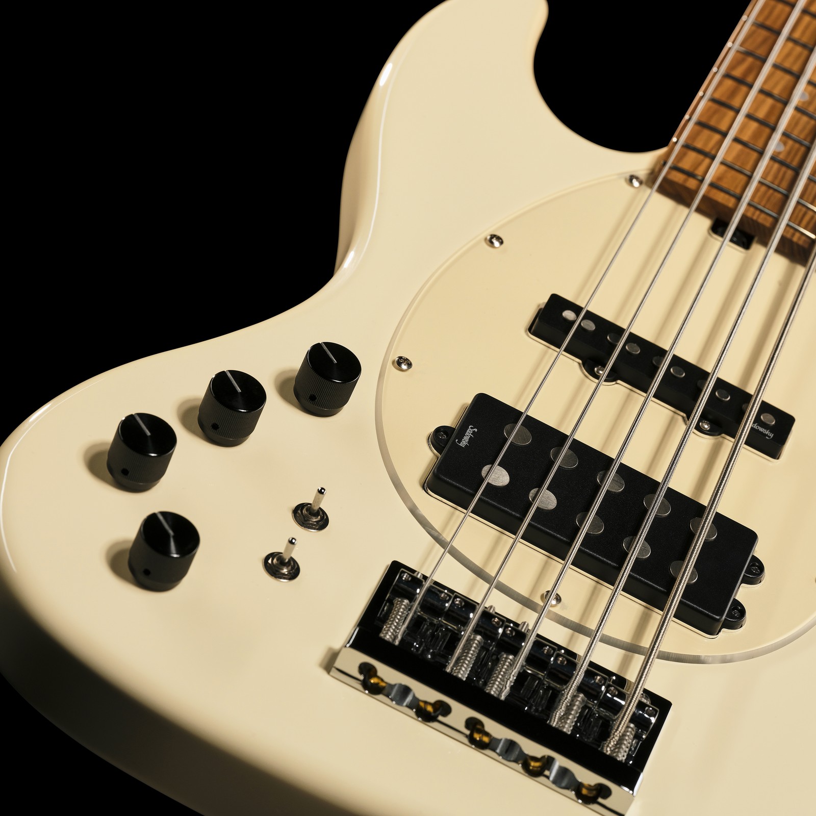 Pickups, Sadowsky MetroExpress 21 Vintage MJ5 Morado Left-Handed White, five-string bass