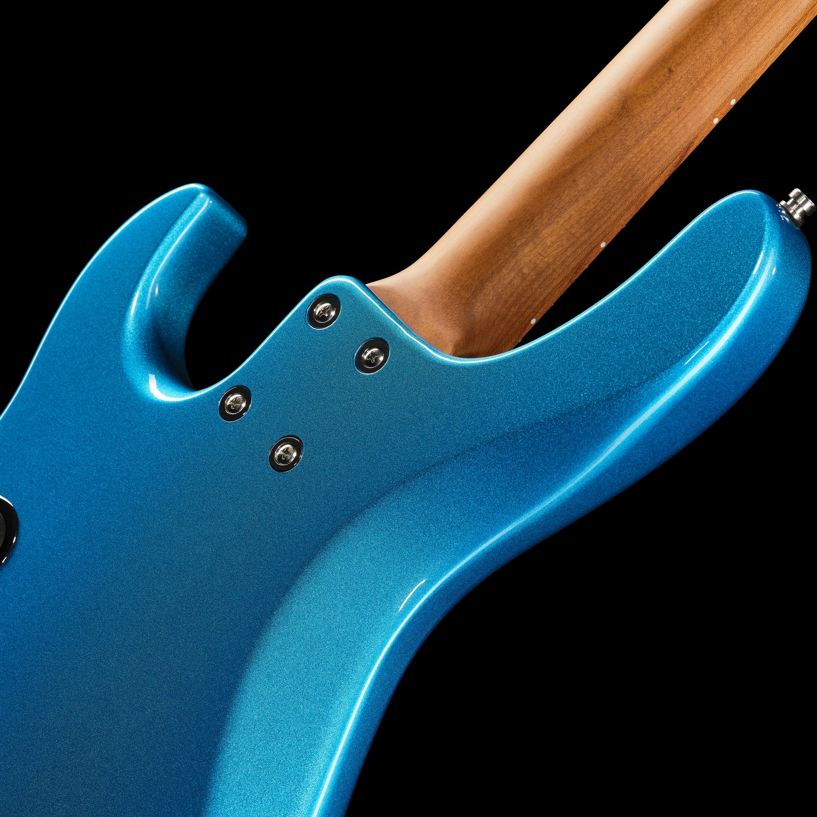 Rear view, Sadowsky MetroExpress 24 Modern 4 Morado Ocean Blue, bass guitar