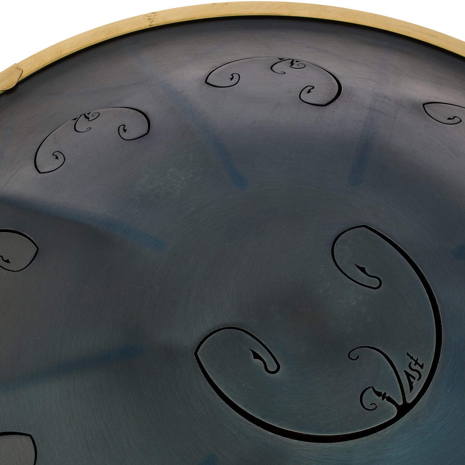 Detailansicht der RAV Labs Vast A Integral Zungentrommel in Handpan-Optik