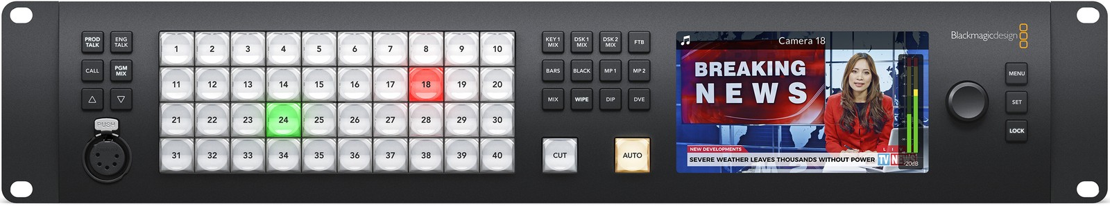19" Videomixer Blackmagic Design Vorderseite