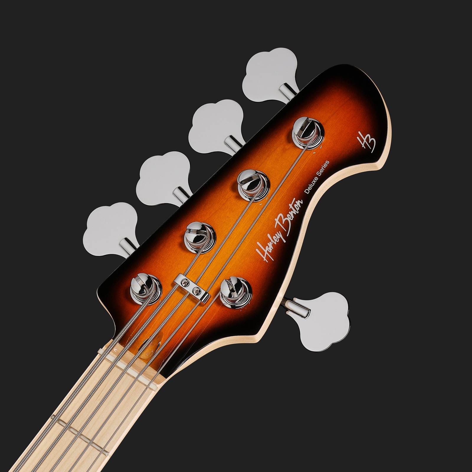 Kopfplatte des Harley Benton MB-5 SB Deluxe Series 5-Saiter E-Bass