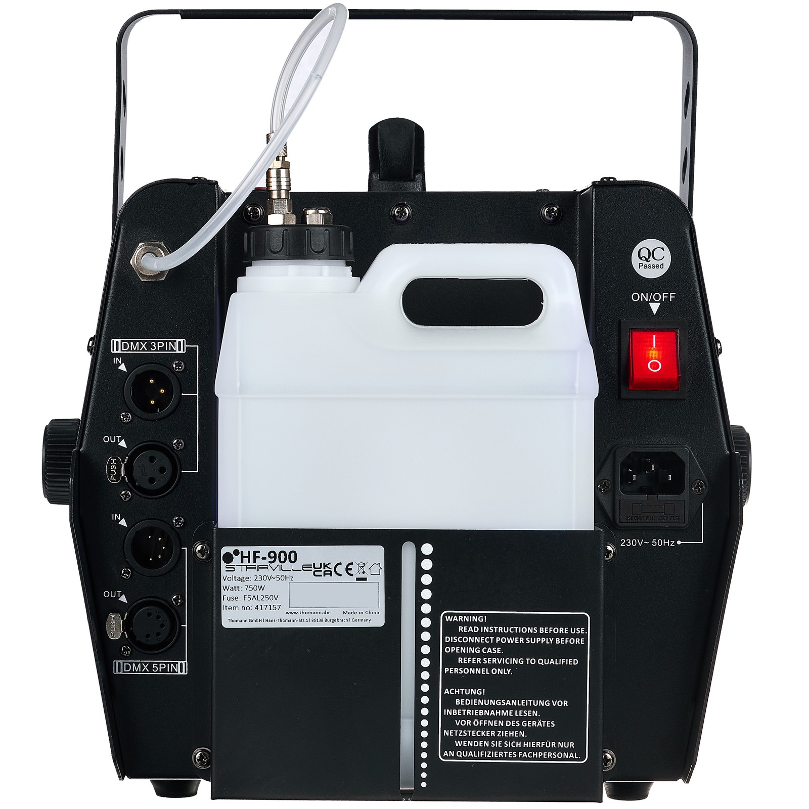 Stairville HF-900 Haze Fogger Rückseite