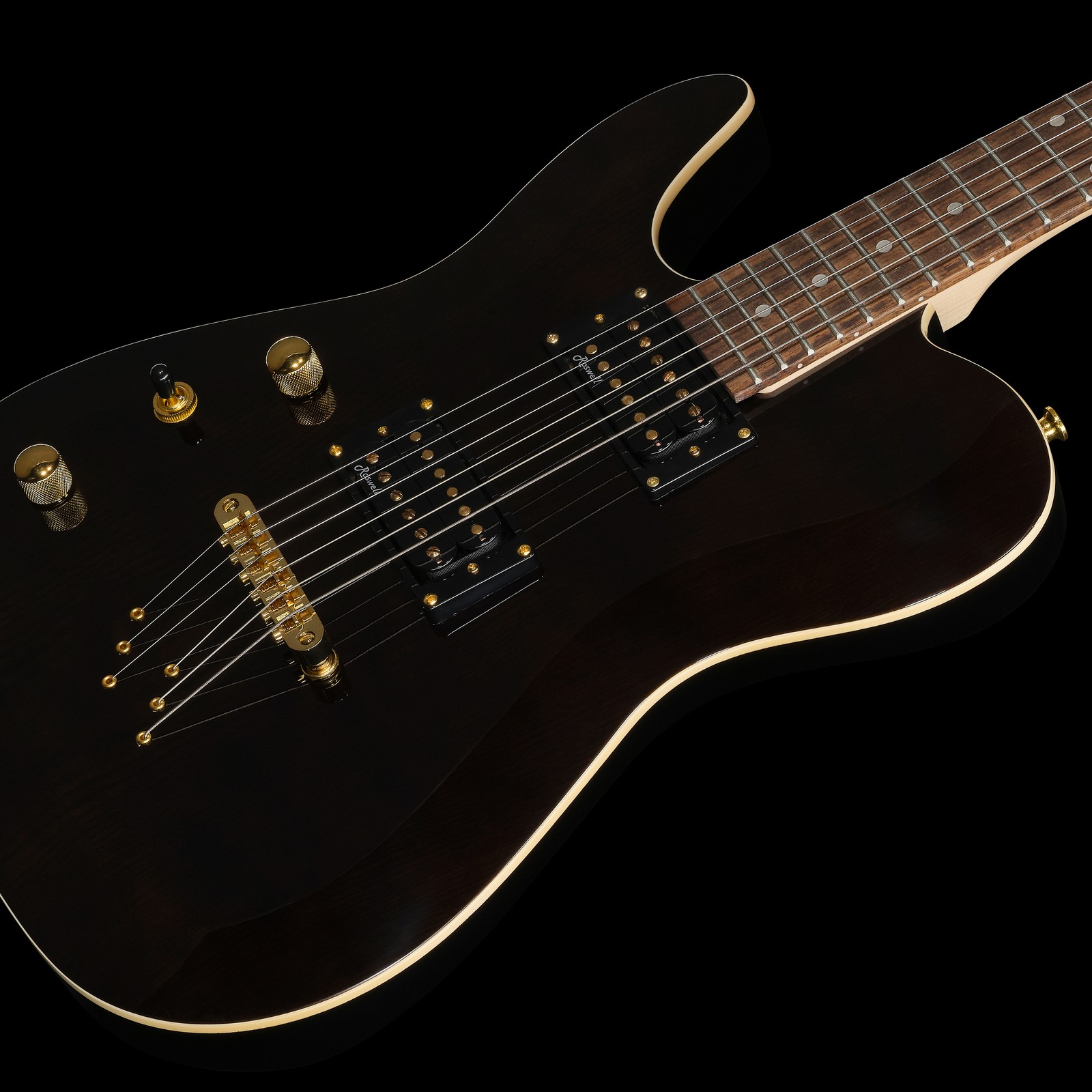 Harley Benton TE-40 LH schwarz Korpus mit Humbucker Tonabnehmern