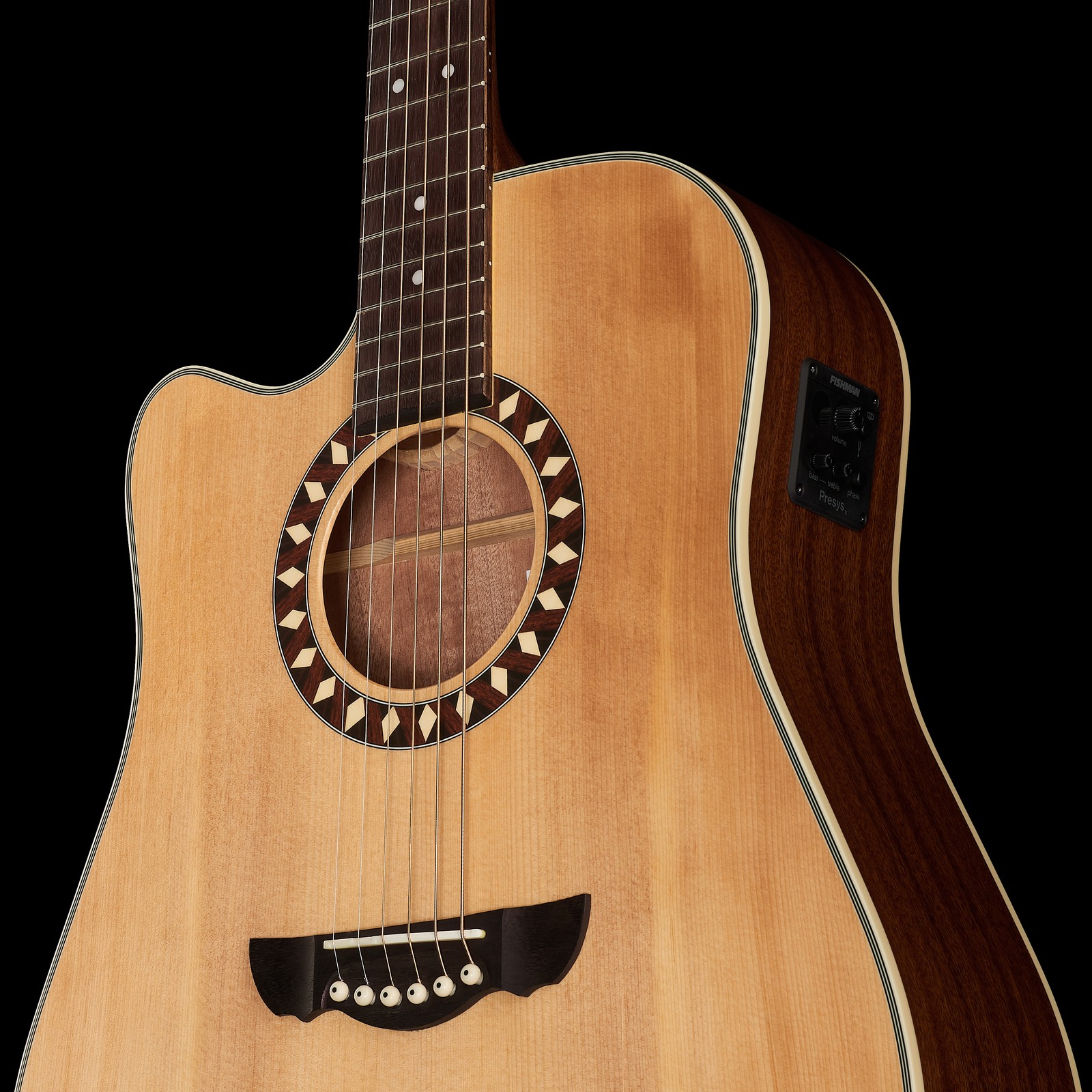 Massive Fichtendecke der Harley Benton HB Custom Line CLD-1048SCE-LH