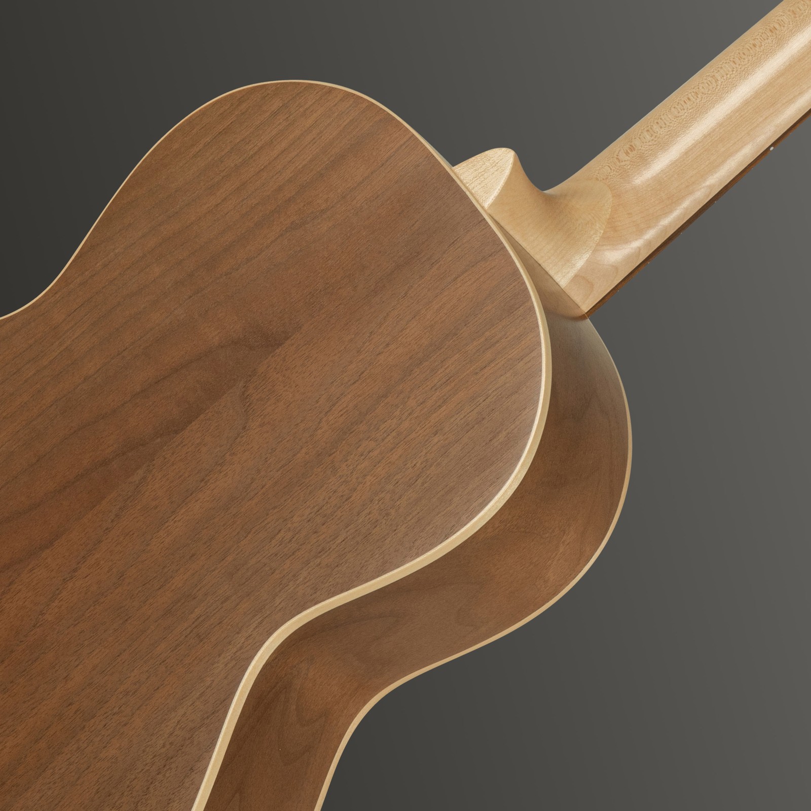 Korpus aus Walnuss auf der Rückseite der Manuel Rodriguez E-57