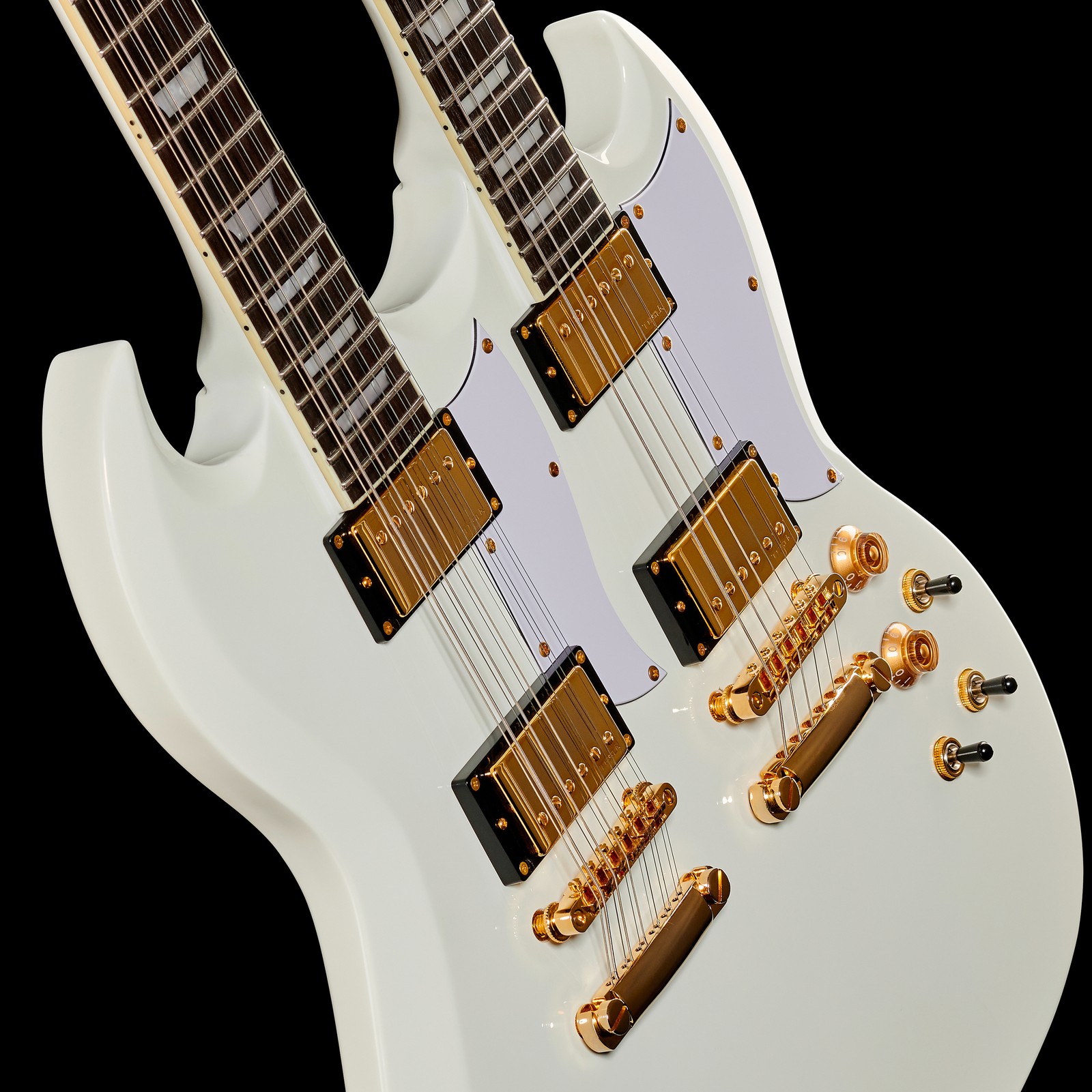Tesla Humbucker der Harley Benton DC-Custom II 612 White E-Gitarre