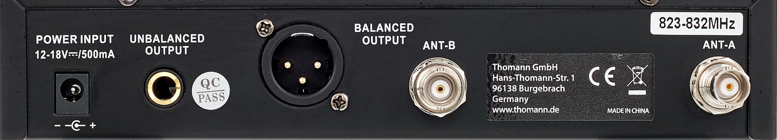 Rückseite des the t.bone freeU PT 823 Empfängers