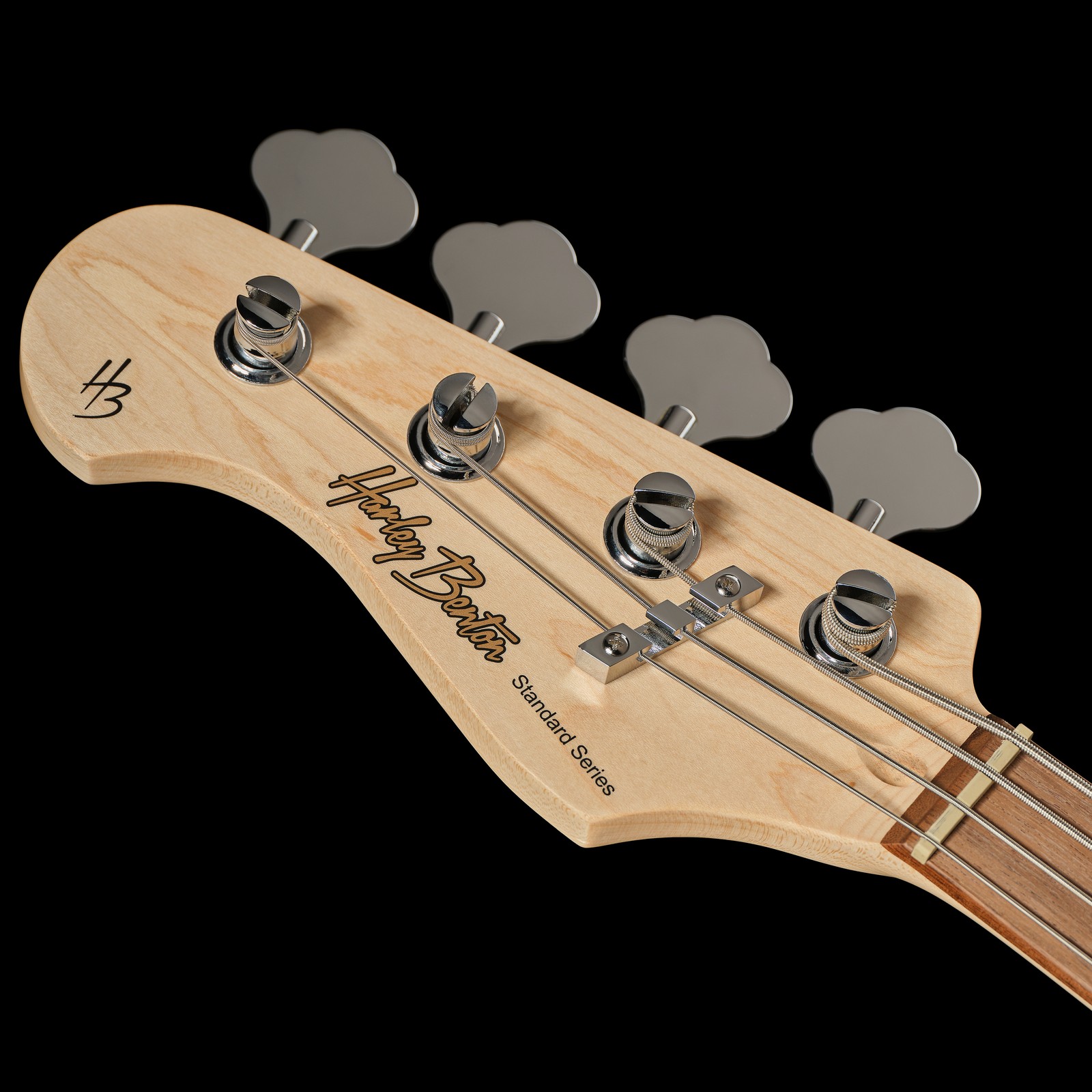 Headstock of the Harley Benton JB-20 SB LH Electric Bass