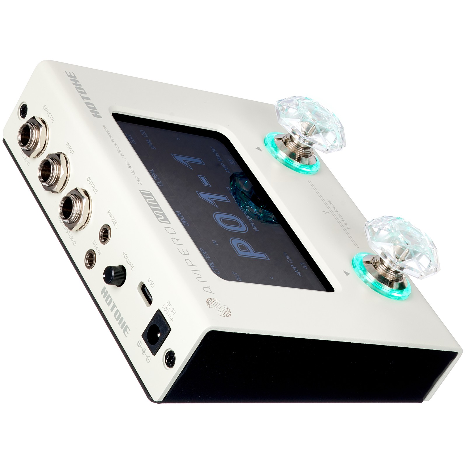 Rückseite des Hotone Ampero Mini Vanilla mit Anschlüssen