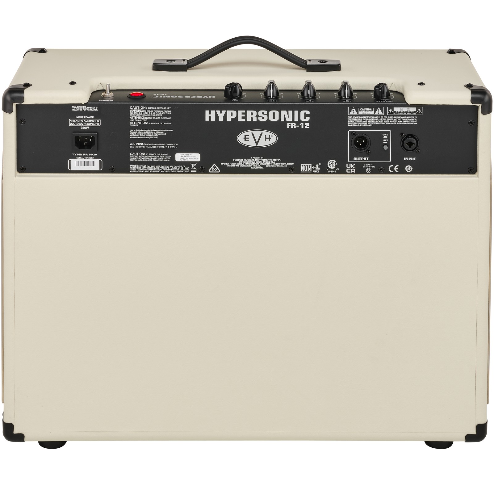 Evh 5150III FRFR 112 Hypersonic IV, Rückseite