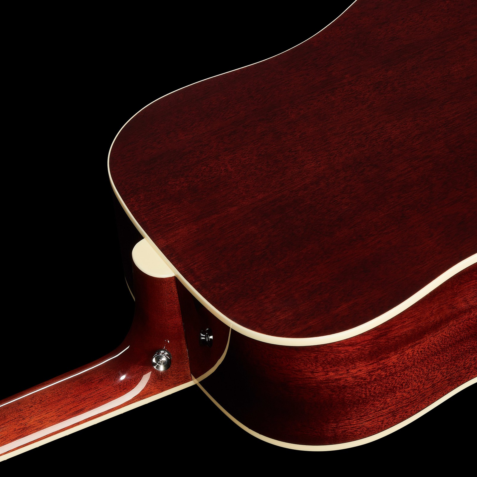 Gabun Mahagoni Okoume Korpus und Hals der Harley Benton Custom Line Superior-E VS von hinten