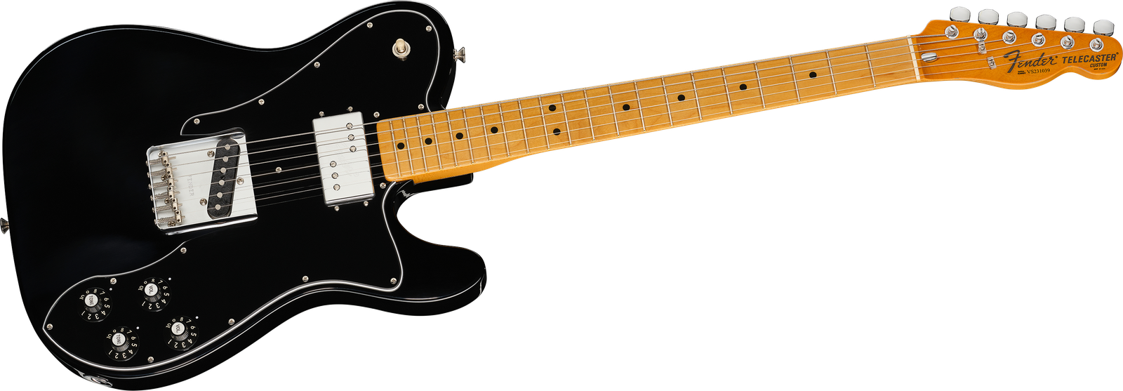 Fender AV II 77 TELE CUSTOM MN BLK E-Gitarre