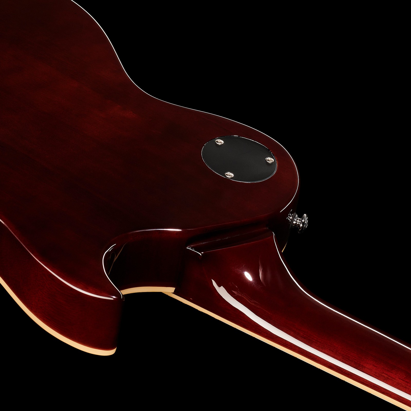 Harley Benton SC-550LH II PAF Rückseite mit sanftem Halsübergang