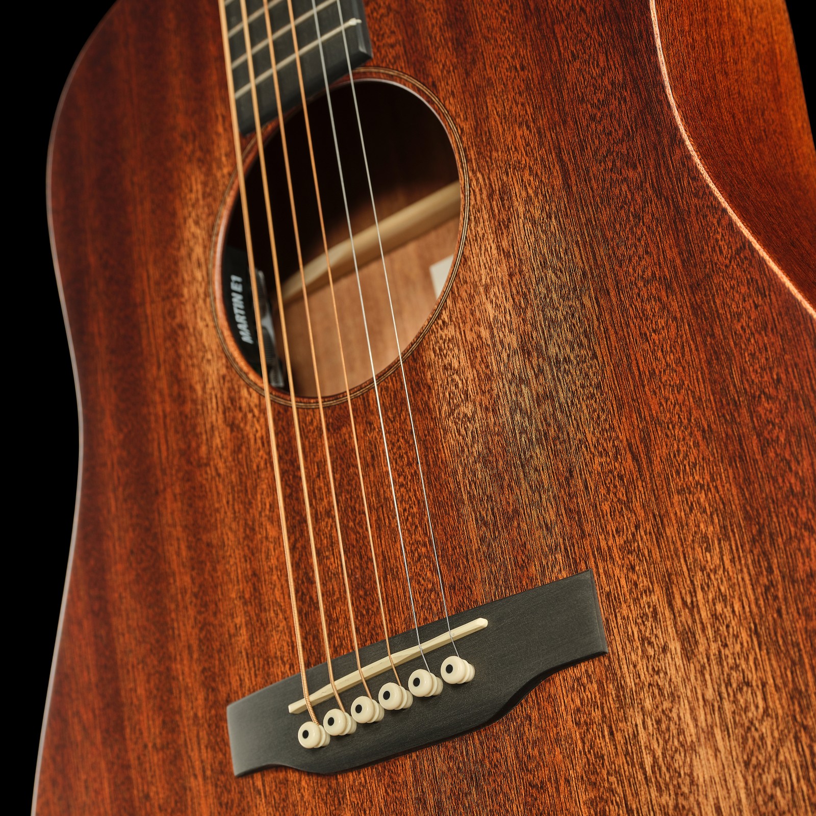 Top of Martin Guitar D Jr E StreetMaster steel-string guitar