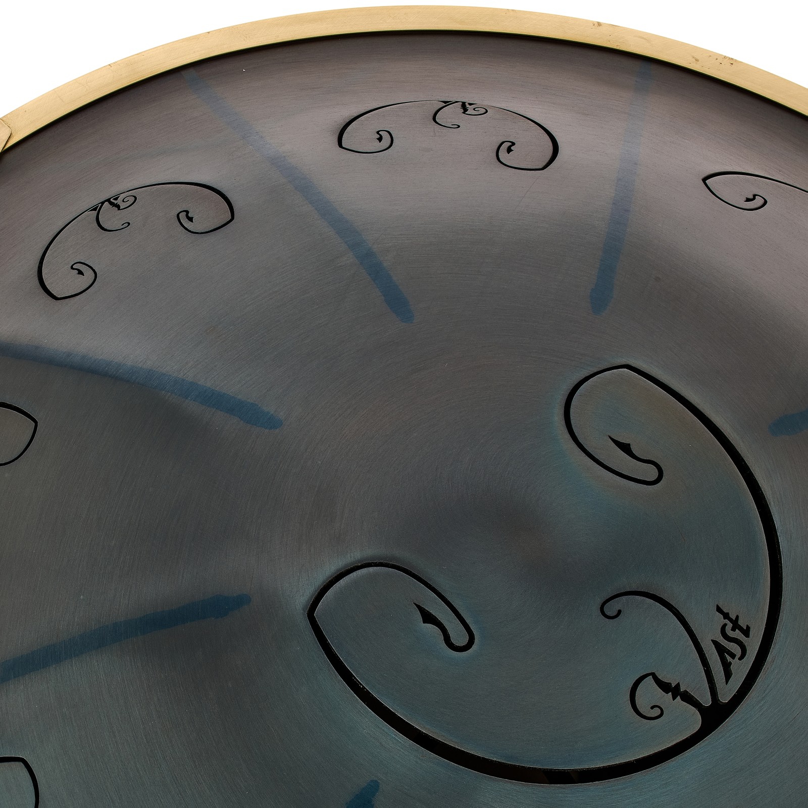 Detailansicht der RAV Labs Vast2 B/H Celtic Minor Zungentrommel in Handpan-Optik