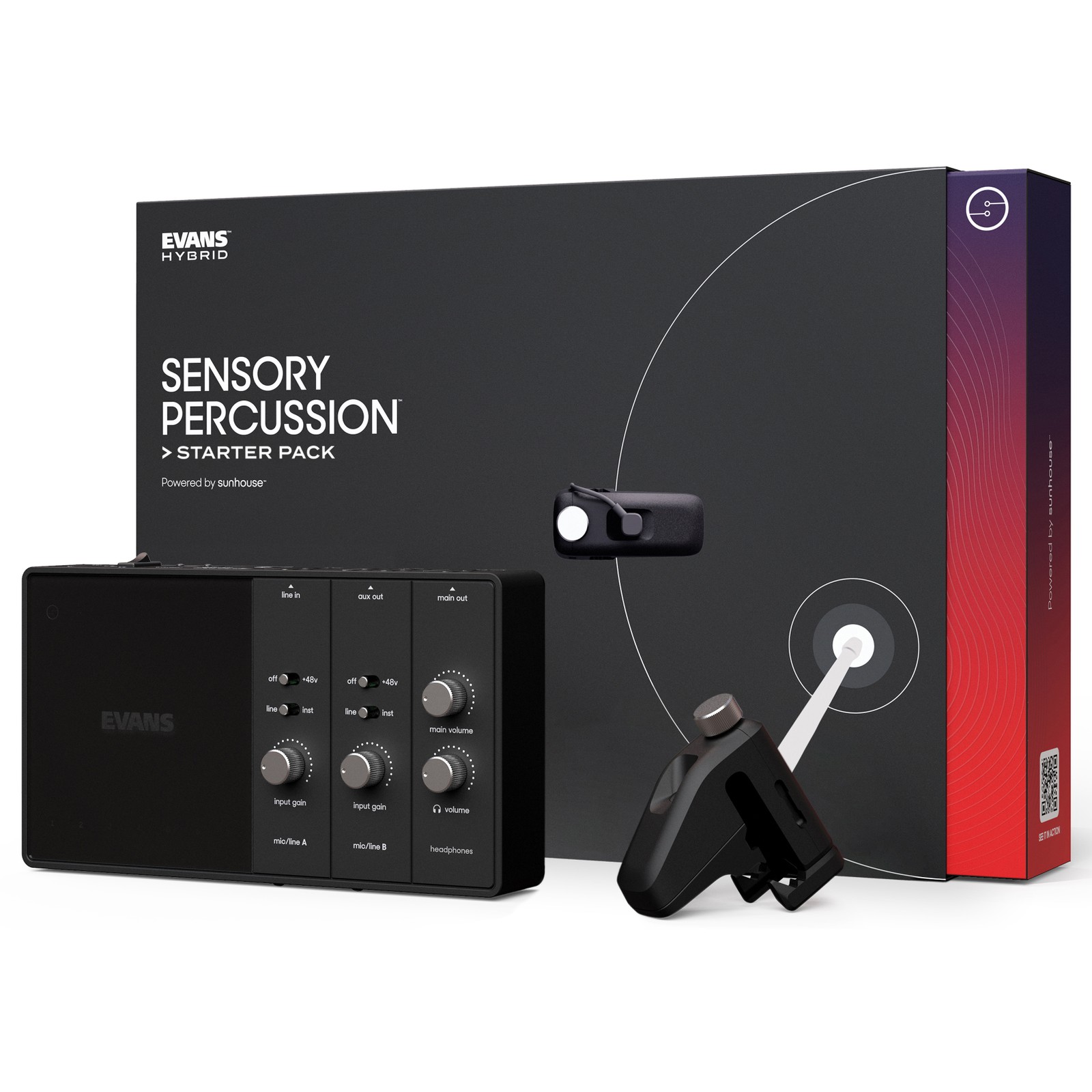 Evans Hybrid Sensory Percussion Starter Pack mit Verpackung