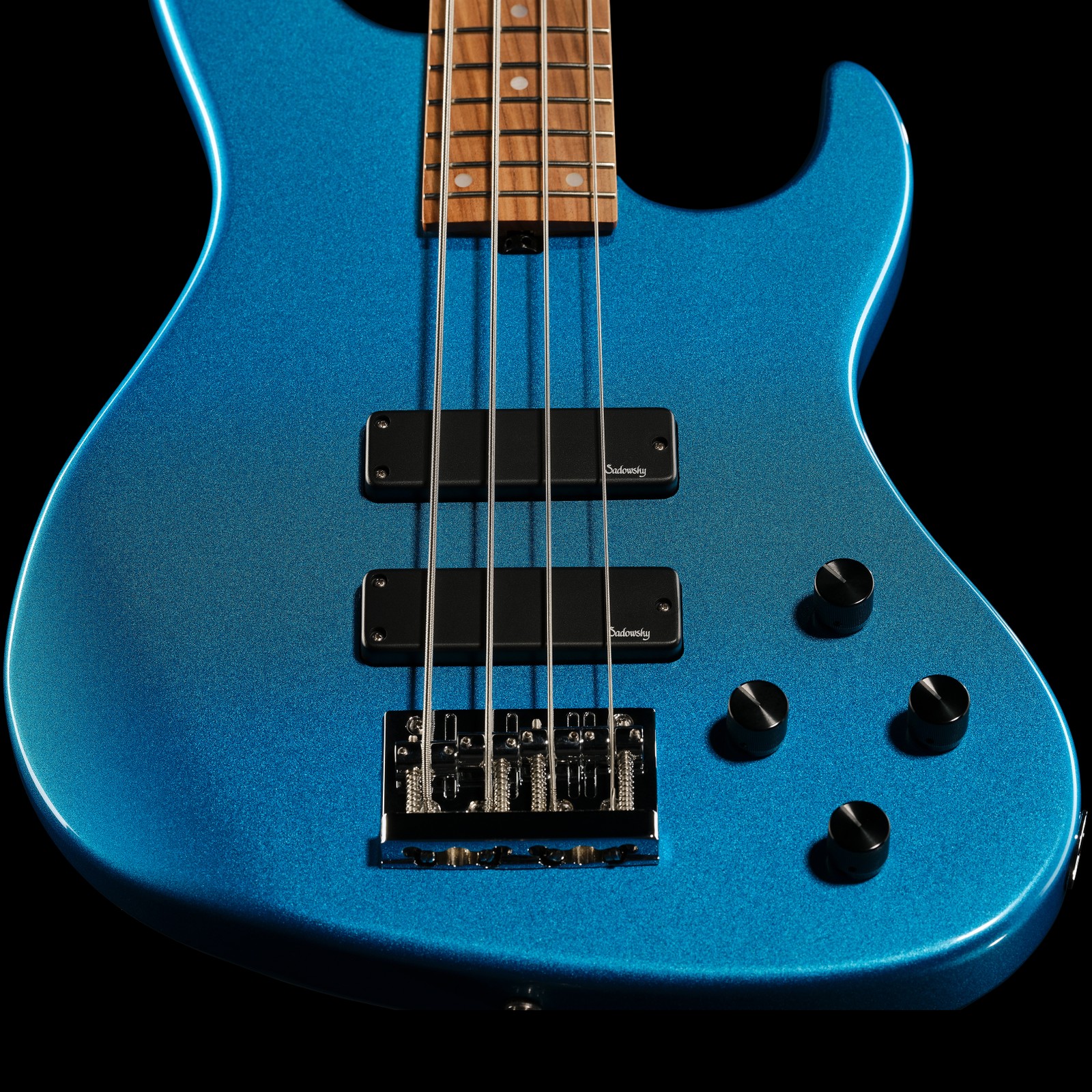 Top, Sadowsky MetroExpress 24 Modern 4 Morado Ocean Blue, bass guitar