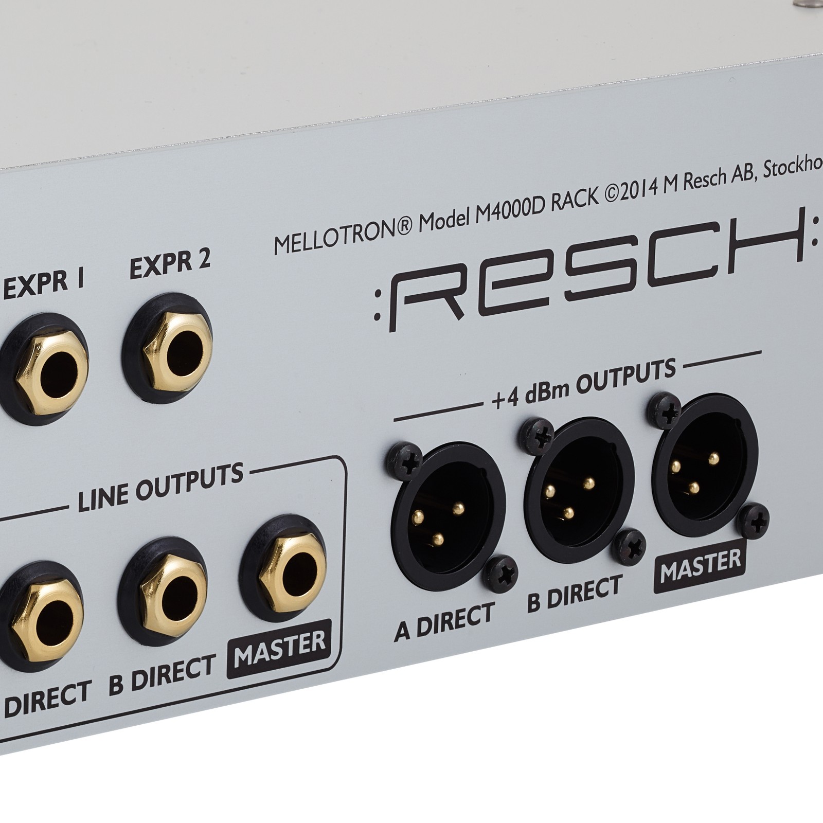 Anschlüsse am Mellotron M4000D Rack