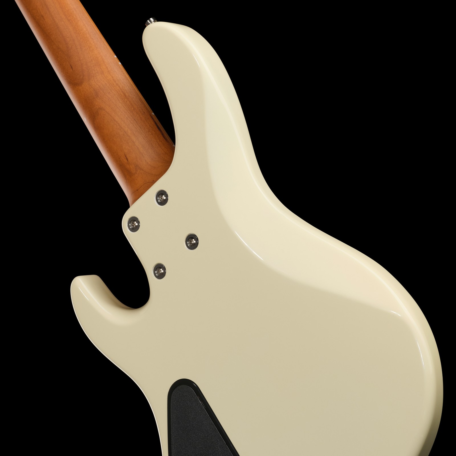 Rear view, Sadowsky MetroExpress 24 Modern 5 Maple White, five-string bass guitar