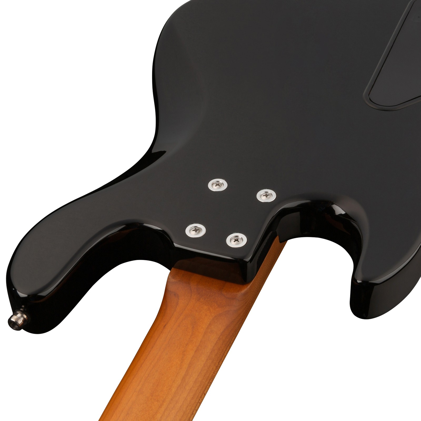 Verschraubter Hals auf der Rückseite des Sadowsky MetroExp21 Vint M4 RM BK