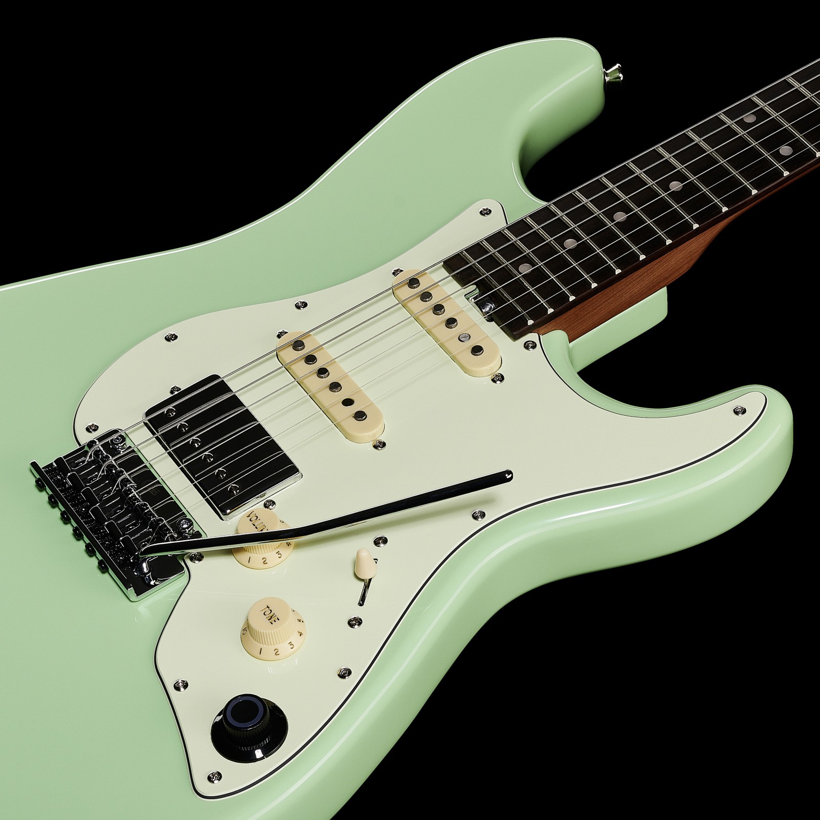 Two single coils and a humbucker on the Mooer GTRS Guitars Standard 800 SG