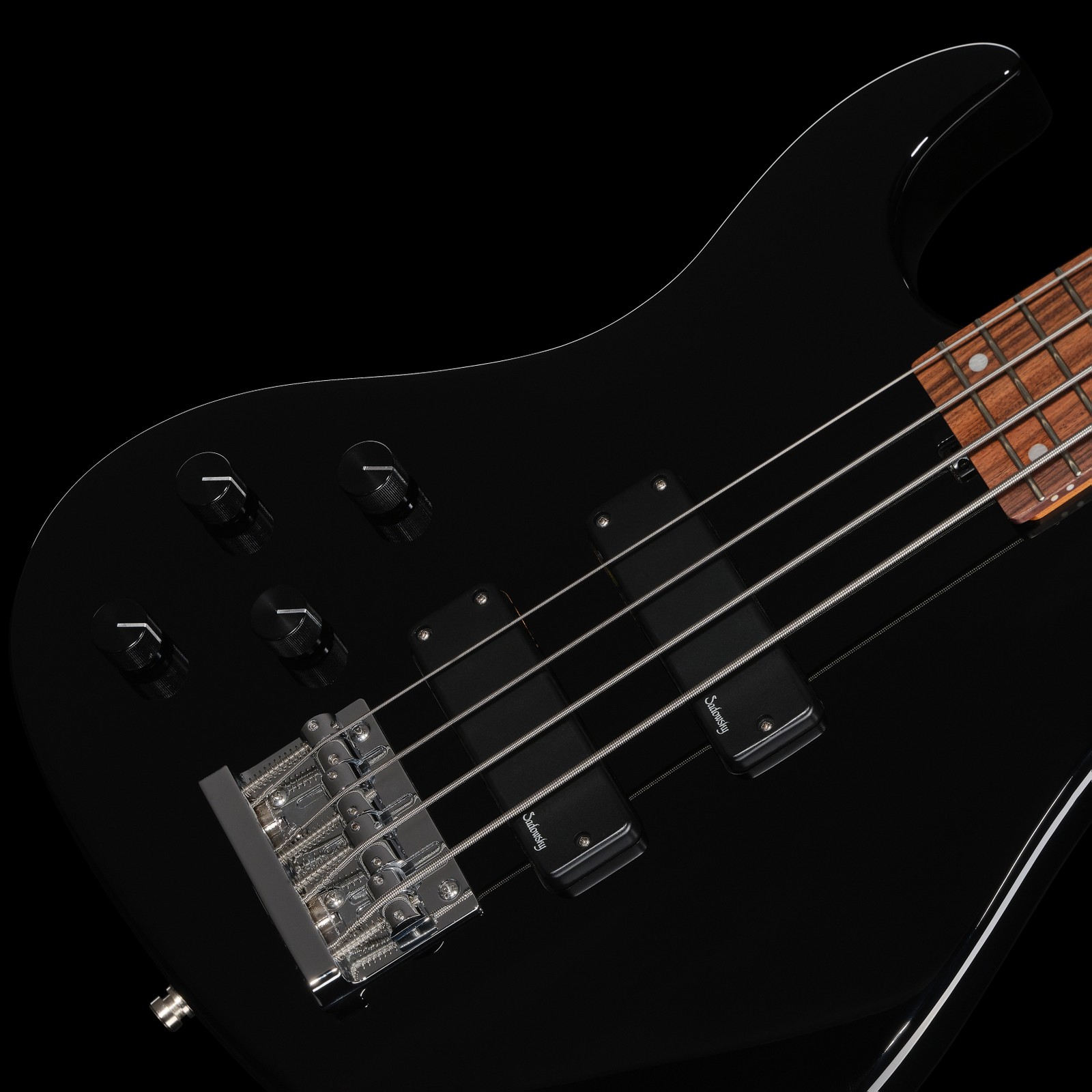 Top, Sadowsky MetroExpress 24 Modern 4 Morado Black Left-Handed, electric bass