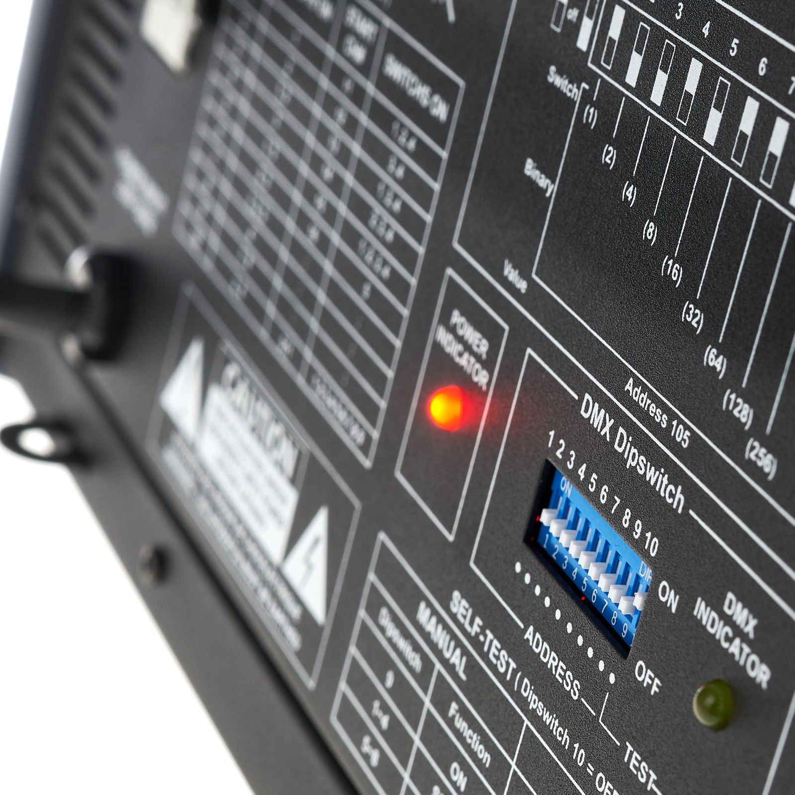 DIP-Schalter des Botex SP-1500 DMX Strobe