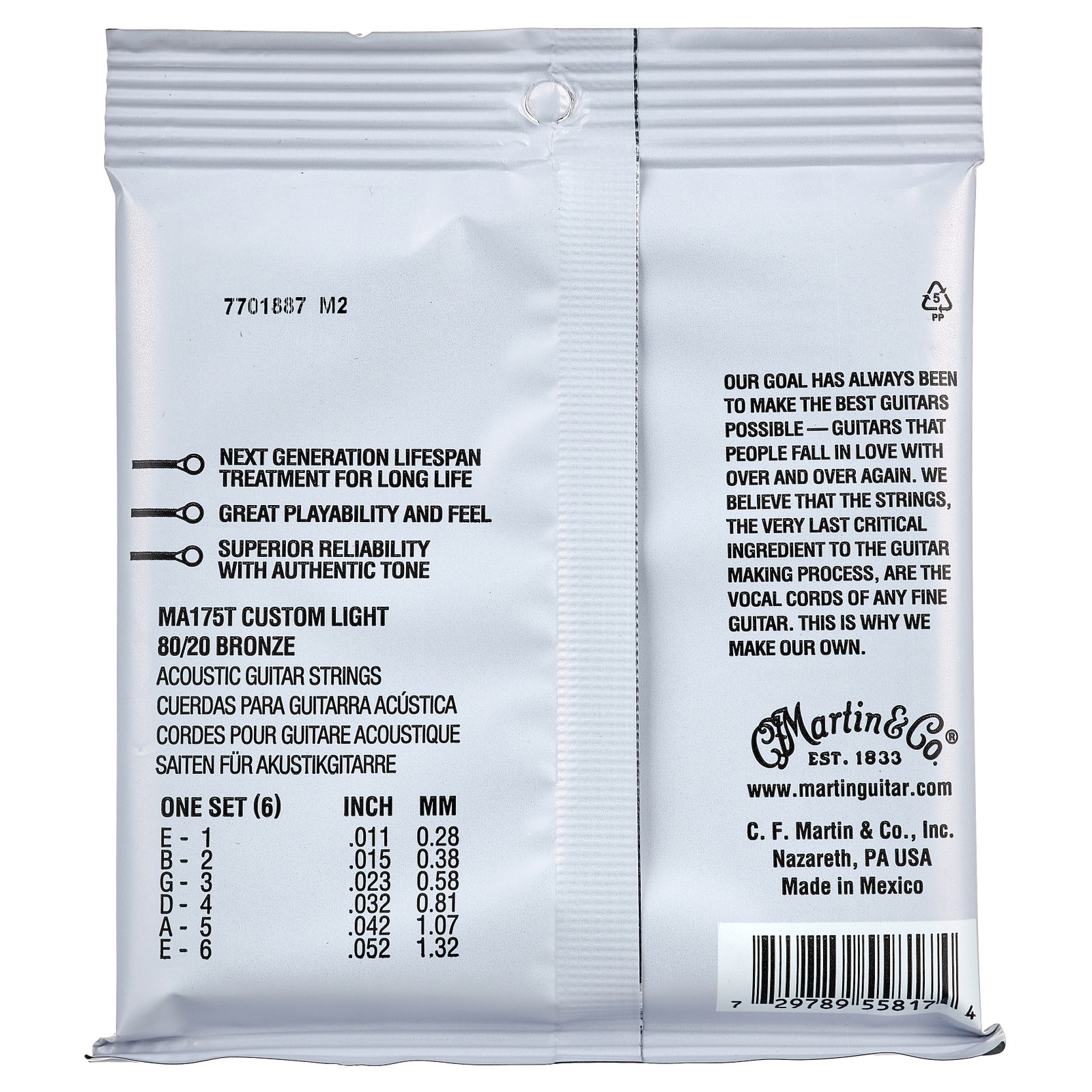 Martin Guitars MA -175T Authentic Acoustic Verpackung