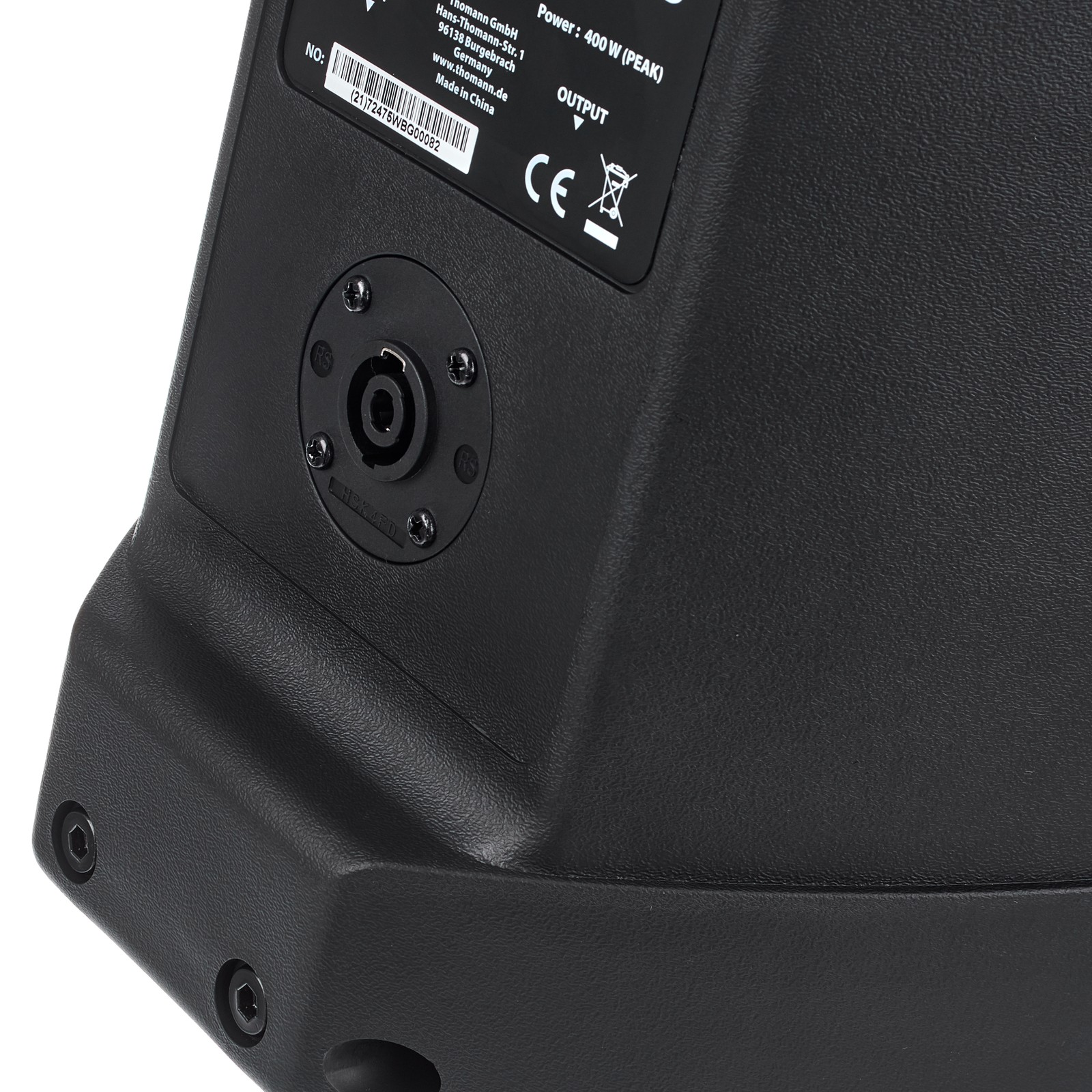 Connector on the rear of the box PA 108